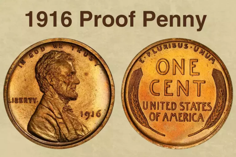 Side-by-side comparison of 1916 regular business strike penny versus 1916 matte proof penny showing rim and detail differences